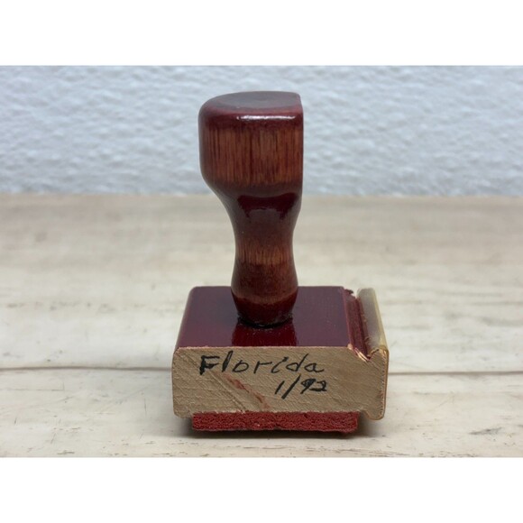 Vtg 1992 Wooden Rubber Stamp Handle Carousel Horse - Picture 4 of 6